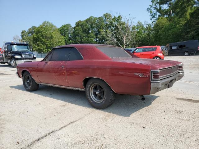 138177B130038 - 1967 CHEVROLET CHEVELL SS BURGUNDY photo 2