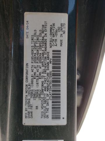 JTLKT334750172991 - 2005 TOYOTA SCION XB Grün Foto 10