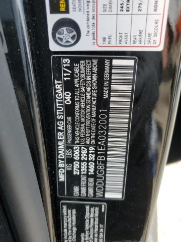 WDDUG8FB1EA032001 - 2014 MERCEDES-BENZ S 550 4MATIC BLACK photo 12