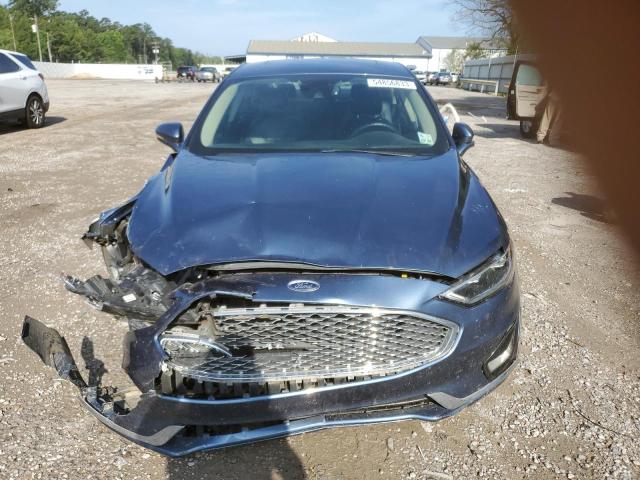 3FA6P0RUXKR140562 - 2019 FORD FUSION TITANIUM BLUE photo 5