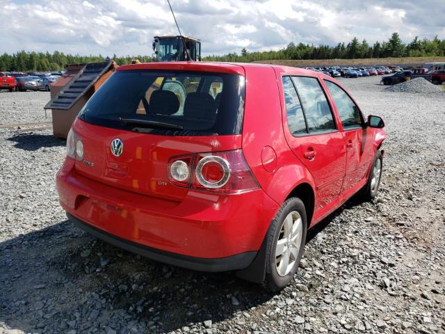 9BWEL41J594009896 - 2009 VOLKSWAGEN CITY GOLF RED photo 4