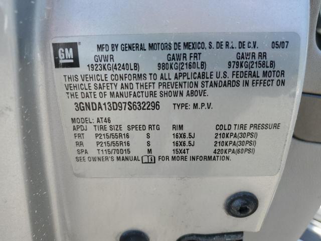 3GNDA13D97S632296 - 2007 CHEVROLET HHR LS 银色 照片 12