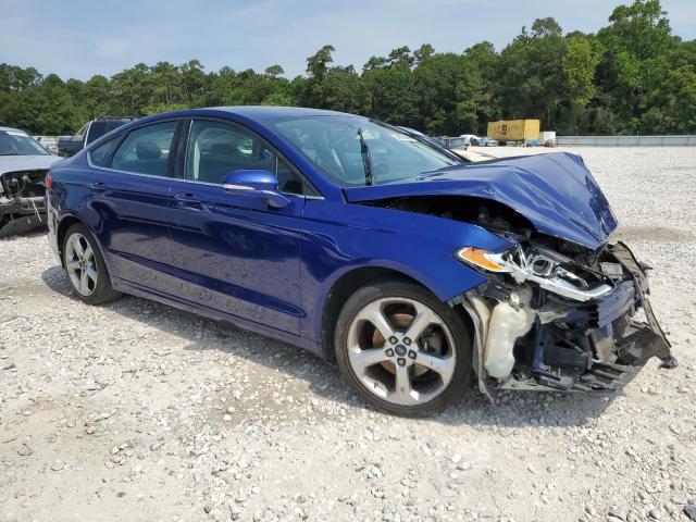 1FA6P0H77E5361510 - 2014 FORD FUSION SE BLUE photo 4