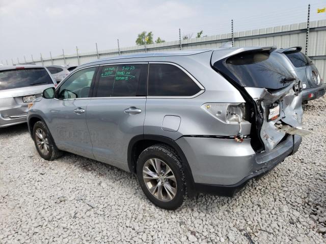 5TDJKRFH2FS188185 - 2015 TOYOTA HIGHLANDER XLE Plata foto 2