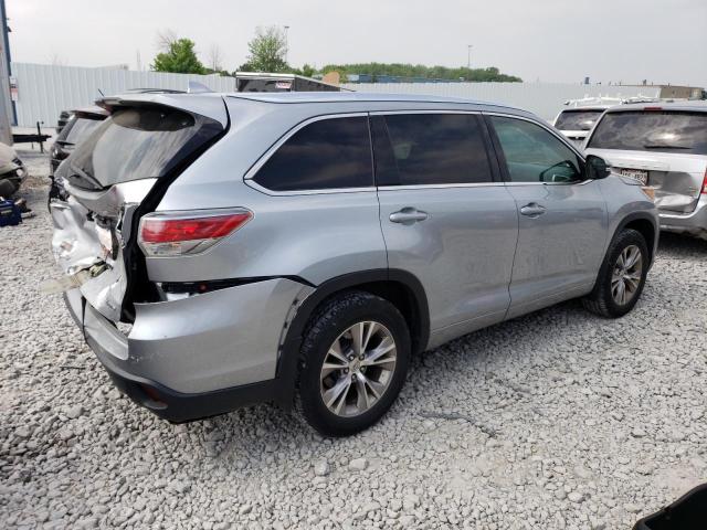 5TDJKRFH2FS188185 - 2015 TOYOTA HIGHLANDER XLE Plata foto 3