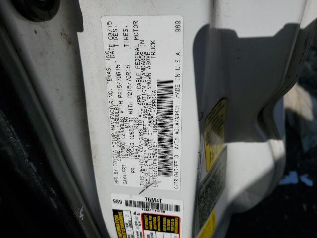 5TFTX4CN1FX058867 - 2015 TOYOTA TACOMA ACCESS CAB თეთრი ფოტო 12