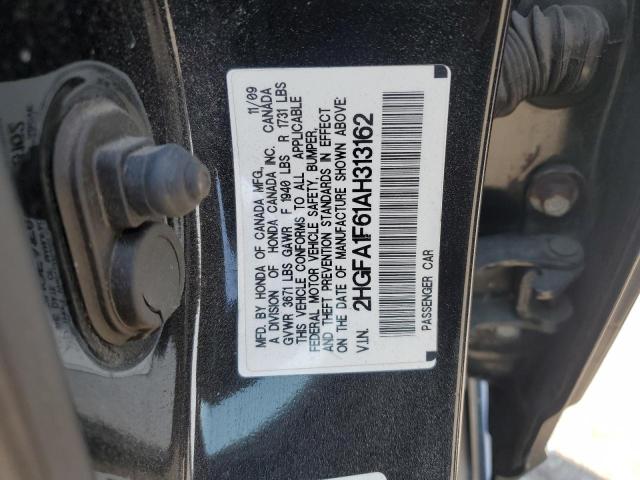 2HGFA1F61AH313162 - 2010 HONDA CIVIC LX-S BLACK photo 12