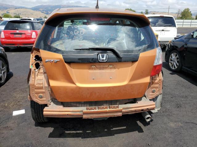 JHMGE8H4XAS010206 - 2010 HONDA FIT SPORT ORANGE photo 6