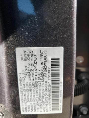 5FNYF8H56MB032247 - 2021 HONDA PASSPORT EXL فحمي صورة 13