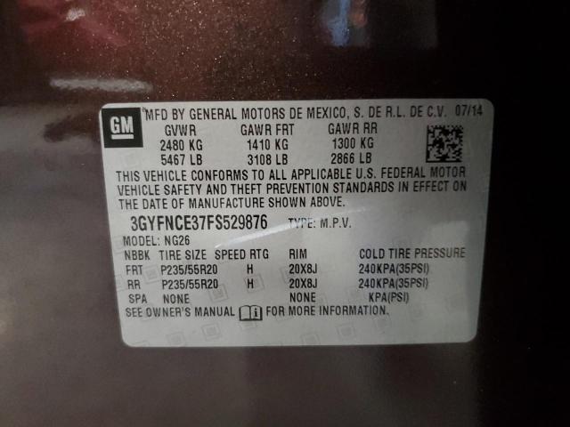 3GYFNCE37FS529876 - 2015 CADILLAC SRX PERFORMANCE COLLECTION بني صورة 13