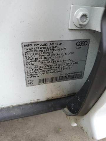 WA1VXAF78MD019335 - 2021 AUDI Q7 PRESTIGE WHITE photo 13