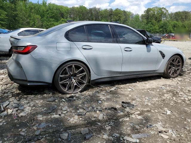 WBS33AY03NFM24090 - 2022 BMW M3 COMPETITION GRAY photo 3