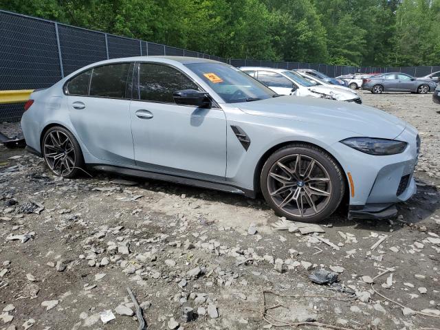 WBS33AY03NFM24090 - 2022 BMW M3 COMPETITION GRAY photo 4