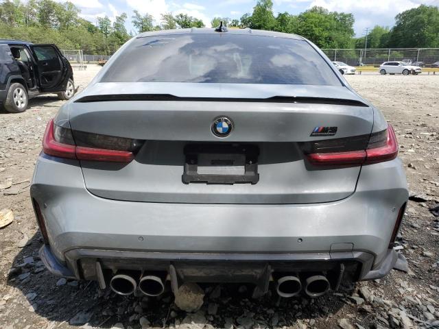 WBS33AY03NFM24090 - 2022 BMW M3 COMPETITION GRAY photo 6