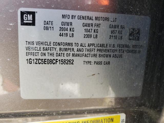 1G1ZC5E08CF158262 - 2012 CHEVROLET MALIBU 1LT 棕色 照片 13