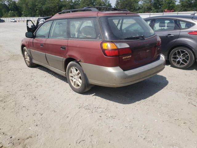 4S3BH675X37660869 - 2003 SUBARU LEGACY OUTBACK AWP 栗色 照片 3