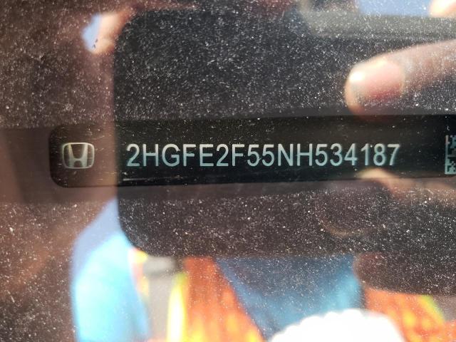 2HGFE2F55NH534187 - 2022 HONDA CIVIC SPORT 灰色 照片 12