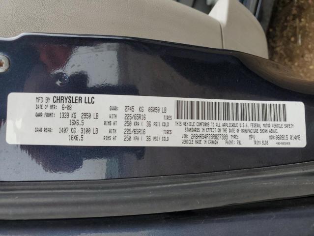 2A8HR54P28R827389 - 2008 CHRYSLER TOWN & COU TOURING أزرق صورة 14