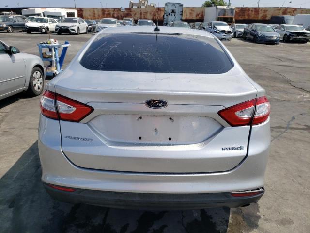 3FA6P0UU9ER275964 - 2014 FORD FUSION S HYBRID SILVER photo 6