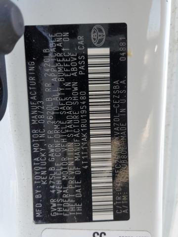 4T1T11AK1RU195480 - 2024 TOYOTA CAMRY SE NIGHT SHADE WHITE photo 13