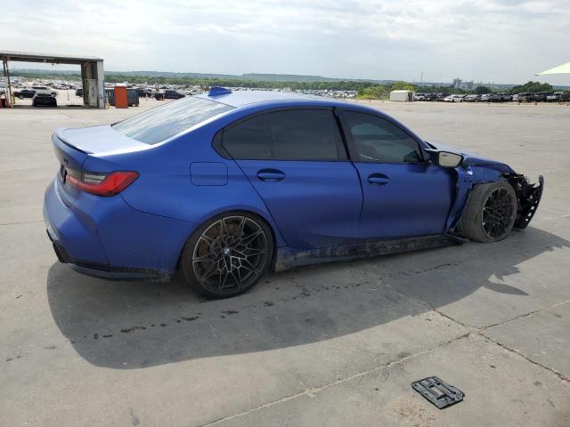 WBS33AY09MFL35025 - 2021 BMW M3 COMPETITION BLUE photo 3