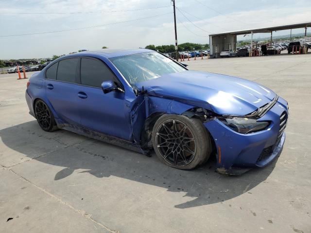 WBS33AY09MFL35025 - 2021 BMW M3 COMPETITION BLUE photo 4