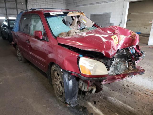 5FNYF18585B042108 - 2005 HONDA PILOT EXL RED photo 1