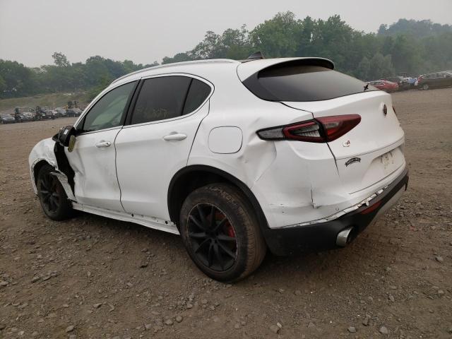 ZASPAKBN9K7C38303 - 2019 ALFA ROMEO STELVIO TI WHITE photo 2