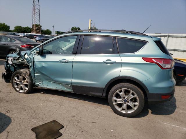 1FMCU0HX2DUC22407 - 2013 FORD ESCAPE SEL TURQUOISE photo 2