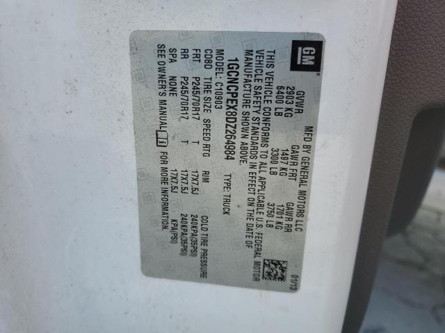 1GCNCPEX8DZ264984 - 2013 CHEVROLET SILVERADO C1500 Ақ фото 12