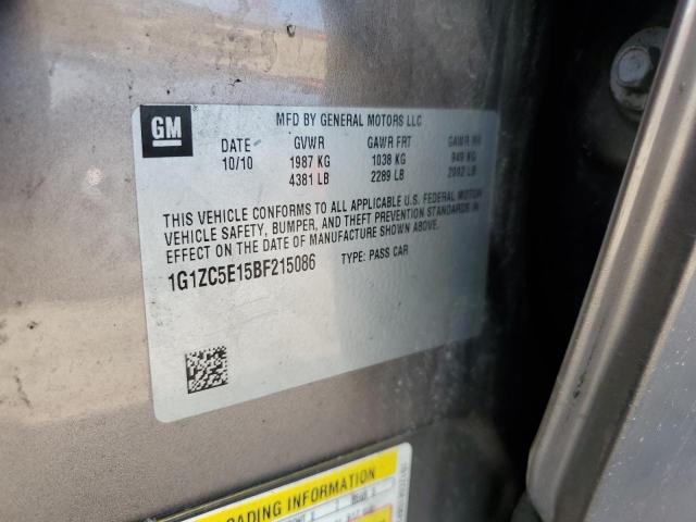 1G1ZC5E15BF215086 - 2011 CHEVROLET MALIBU 1LT GRAY photo 12