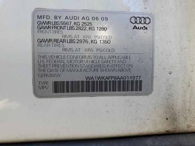 WA1WKAFP8AA011977 - 2010 AUDI Q5 PRESTIGE WHITE photo 12