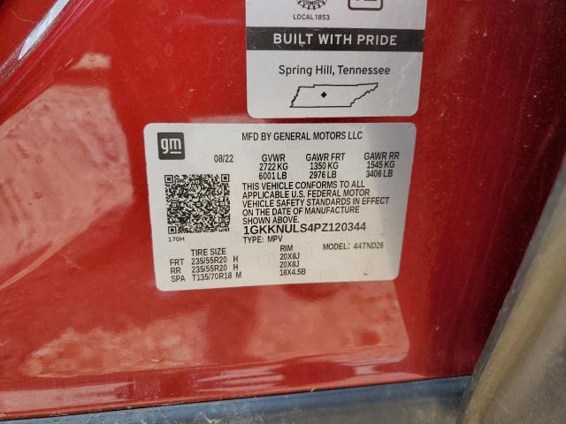 1GKKNULS4PZ120344 - 2023 GMC ACADIA SLT RED photo 13
