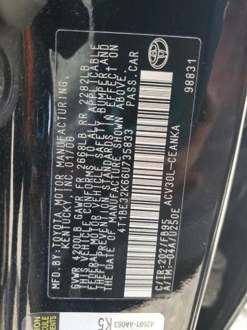 4T1BE32K66U735833 - 2006 TOYOTA CAMRY LE BLACK photo 13
