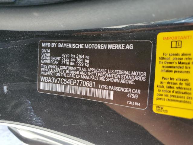 WBA3V7C54EP770681 - 2014 BMW 428 I SULEV BLACK photo 13