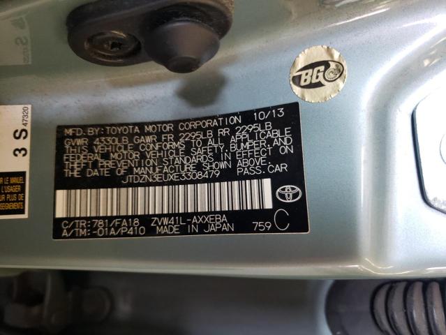 JTDZN3EUXE3308479 - 2014 TOYOTA PRIUS V BLUE photo 13