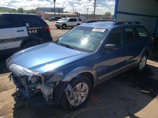 4S4BP60C887348726 - 2008 SUBARU OUTBACK BLUE photo 1