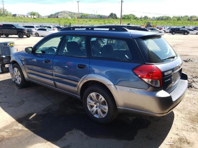 4S4BP60C887348726 - 2008 SUBARU OUTBACK BLUE photo 2