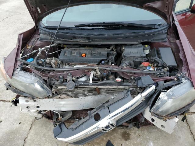 2HGFB2F95CH506303 - 2012 HONDA CIVIC EXL მუქწითელი ფოტო 11