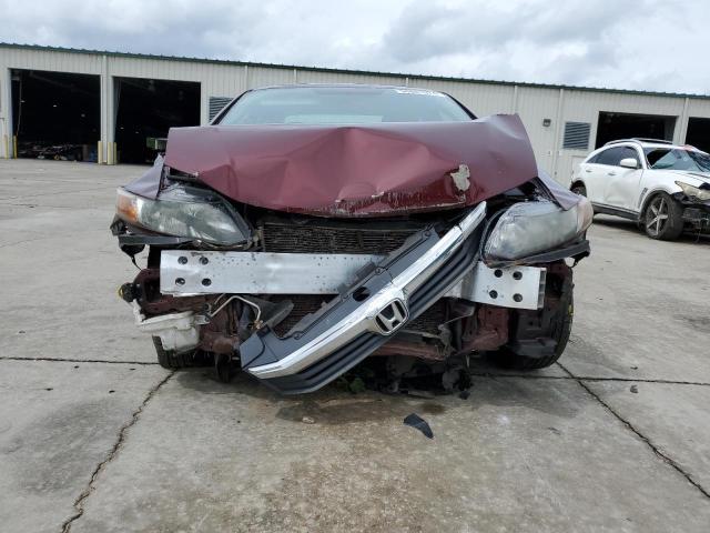 2HGFB2F95CH506303 - 2012 HONDA CIVIC EXL MAROON photo 5