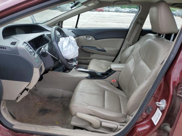 2HGFB2F95CH506303 - 2012 HONDA CIVIC EXL მუქწითელი ფოტო 7