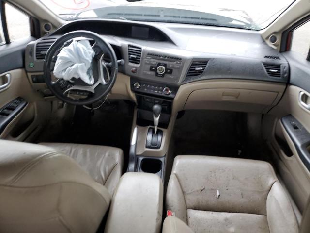2HGFB2F95CH506303 - 2012 HONDA CIVIC EXL მუქწითელი ფოტო 8