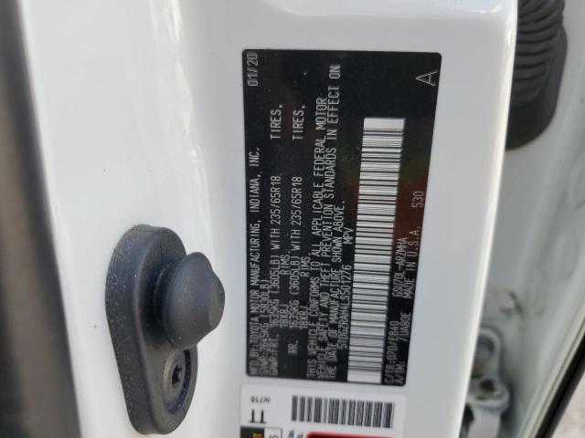 5TDGZRAH4LS501276 - 2020 TOYOTA HIGHLANDER XLE WHITE photo 13