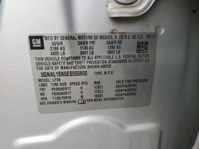 3GNAL1EK6ES555800 - 2014 CHEVROLET CAPTIVA LS 银色 照片 13