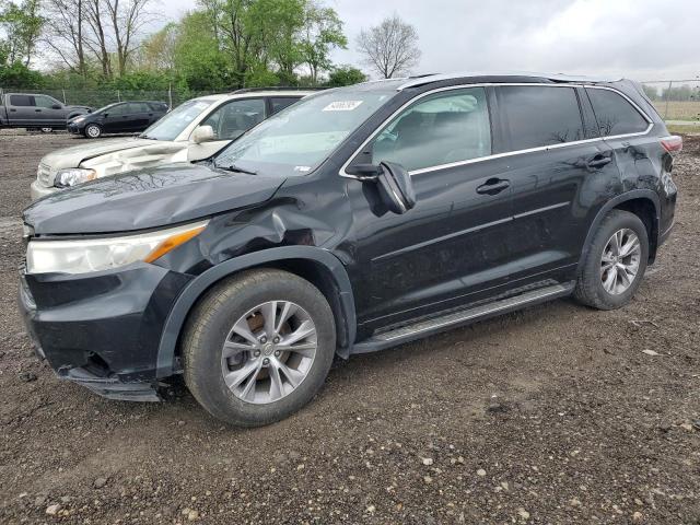 5TDJKRFH0ES043760 - 2014 TOYOTA HIGHLANDER XLE BLACK photo 1