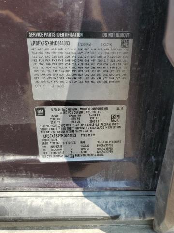 LRBFXFSX9HD044083 - 2017 BUICK ENVISION PREMIUM II Բորդո լուսանկար 13