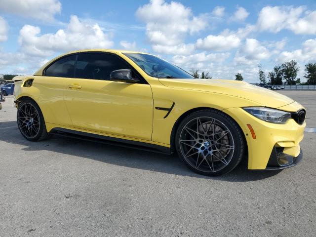 WBS4Z9C55JED30932 - 2018 BMW M4 YELLOW photo 4