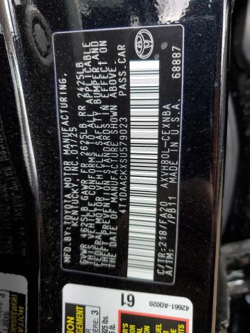 4T1DAACKXSU579023 - 2025 TOYOTA CAMRY XSE BLACK photo 13