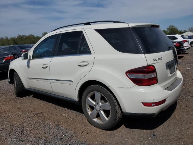 4JGBB8GB3BA646649 - 2011 MERCEDES-BENZ ML 350 4MATIC WHITE photo 2