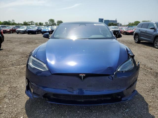 5YJSA1E69MF442405 - 2021 TESLA MODEL S BLUE photo 5